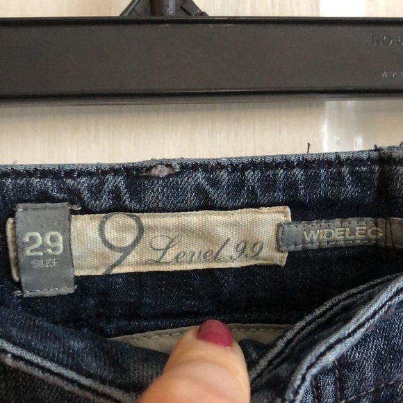 Level 99. Wide Leg Low Rise Medium Wash Denim Jeans 29 (8) - Picture 13 of 14